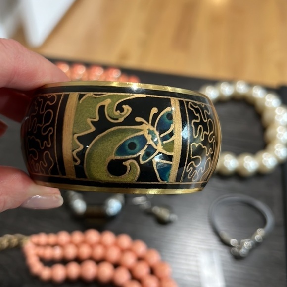 Beads statement necklaces earrings bracelets costume jewelry bundle - Picture 10 of 11